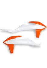 Osłony chłodnicy UFO do KTM SX / EXC / SX-F / EXC-F (19-) biało-pomarańczowe