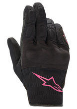 Rękawice motocyklowe damskie tekstylne Alpinestars Stella S-Max czarno-różowe
