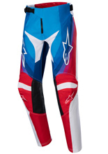 Spodnie cross dziecięce Alpinestars MX Racer Pneuma niebiesko-biało-czerwone