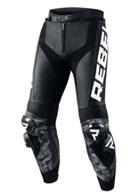 Spodnie motocyklowe skórzane Rebelhorn Rebel czarno-białe