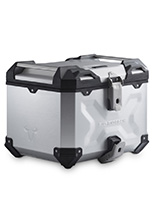 Zestaw: kufer centralny TRAX ADV + stelaż Street-rack SW-MOTECH Suzuki DL 650 V-Strom / XT (16-) (pojemność 38 L) srebrny