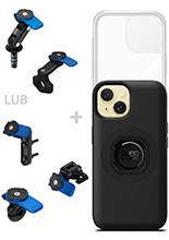 Zestaw na motocykl: etui MAG na telefon iPhone 15 (magnetyczne) + wodoodporny pokrowiec MAG + mocowanie Quad Lock